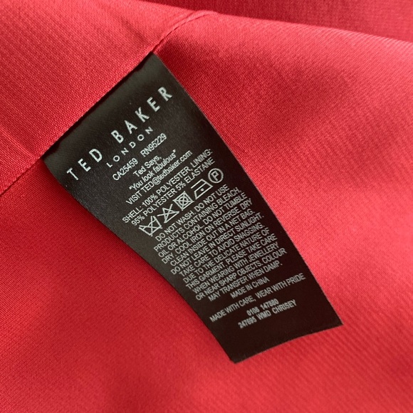 Ted Baker London Chrisey Fixed Wrap Midi Prom Dress Size 4 Like NEW - Picture 6 of 9